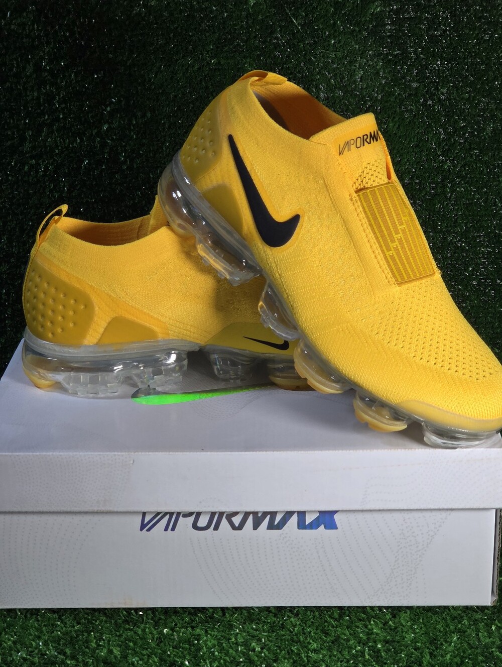 Nike Vapormax Laceless Men’s University 🟡 Yellow Slip-On VaporMax Running Shoe - Picture 6 of 8